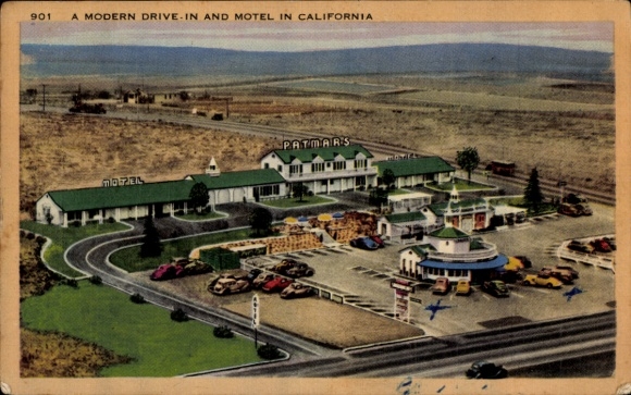 PC California USA, a modern drive in and motel