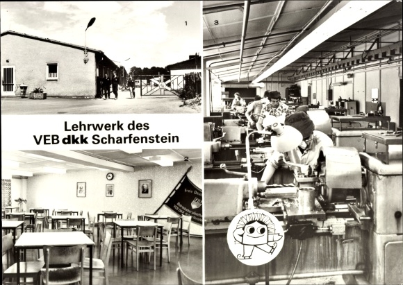 Ak Scharfenstein Drebach, Lehrwerk des VEB dkk Scharfenstein, Ausbildungskabinett