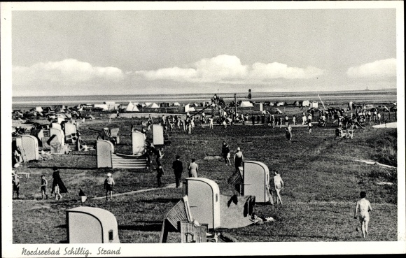 Postcard Schillig Wangerland in Friesland, beach life