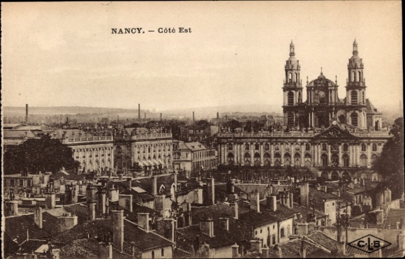 Ak Nancy Meurthe et Moselle, Stadtansicht von  Côté Est,  Gebäude, keine Personen