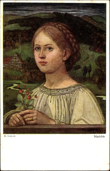 Artist PC Schiestl, Matthäus, Mathilde, portrait of a woman