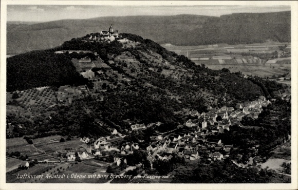 Postcard Neustadt Breuberg im Odenwald, Breuberg Castle, aerial photograph