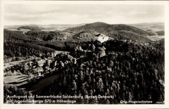 Ak Saldenburg Neder-Beieren, luchtfoto, jeugdherberg