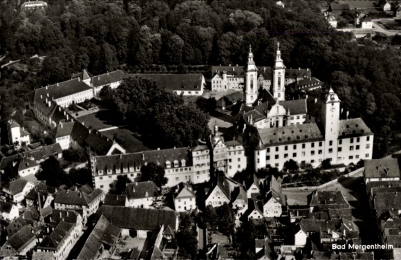 Postcard Bad Mergentheim in Tauberfranken, aerial photograph