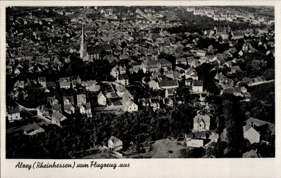 Postcard Alzey in Rheinhessen, aerial photograph