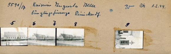 Contact print photos Berlin Reinickendorf, Kaiserin Augusta Allee, infant care, 4 photos approx. 2x4cm