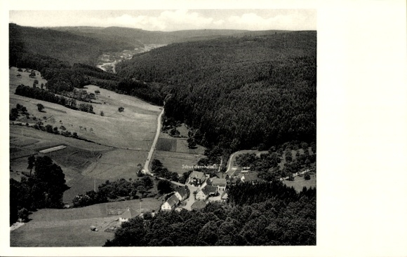 Postcard Göppingen in Württemberg, Deaconess Home, Nassachmühle, aerial photograph
