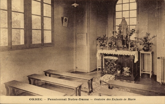 Ak Orbec Calvados, Internat Notre Dame, Oratorium der Kinder Mariens