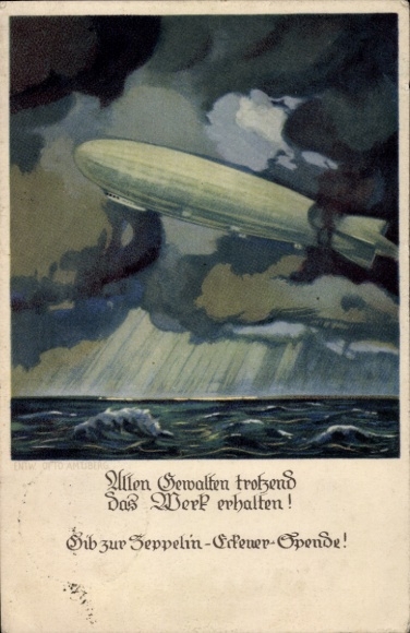 Kunstenaar Ak Amtsberg, Otto, Defying all powers, behoud van het werk, Zeppelin Eckener donatie
