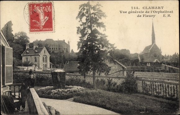 Postcard Clamart Hauts de Seine, General view of the Orphanage of Fleury