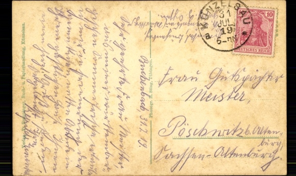 Postcard Künzelsau am Kocher Hohenlohekreis, general view