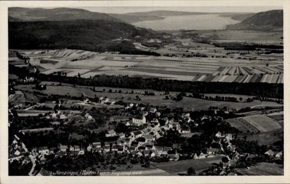 Ak Nenzingen Baden Württemberg, luchtfoto
