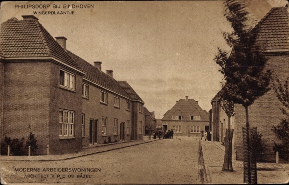 KP Philipsdorp Eindhoven Brabancja Północna Holandia, Wingerdlaantje, Moderne Arbeiderswoningen
