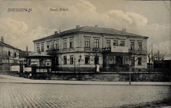 Postcard Dresden Neustadt, Gasthaus Stadt Erfurt