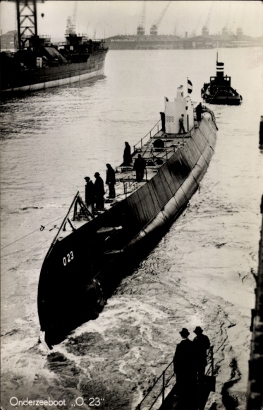 Postcard Dutch U Boat, O 23, Submarine