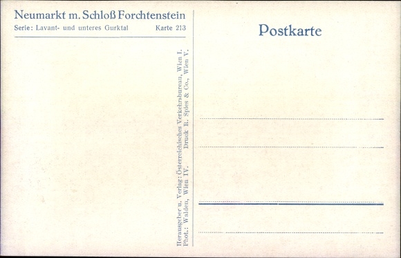 Postcard Neumarkt in Styria, Forchtenstein Castle