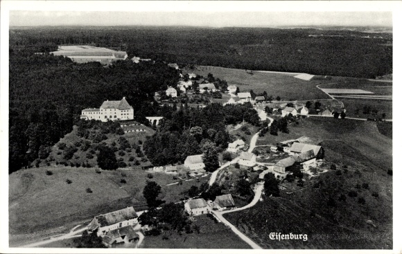 Postcard Eisenburg Memmingen in Swabia, aerial photograph