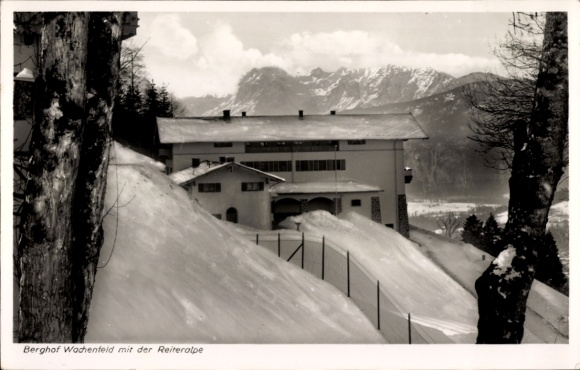Ansichtkaart Obersalzberg Berchtesgaden in Opper-Beieren, Berghof Wachenfeld, Reiteralpe