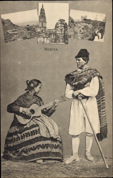 PC Murcia city Spain, couple in folk costumes