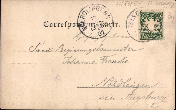 Photo Postcard Hoglwörth Anger Upper Bavaria, view of the town from the water