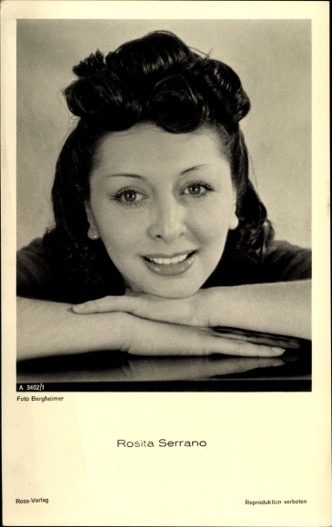 Ak Schauspielerin Rosita Serrano, Portrait