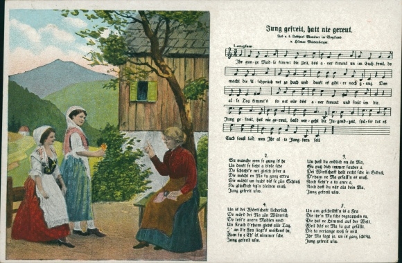 Song Ak Mückenberger, Hilmar, jong vrijgelaten, had nooit spijt gehad, jonge vrouwen in kostuums