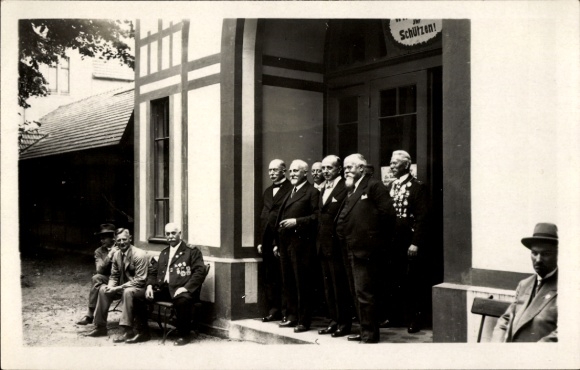 Photo Postcard Hamburg, Schützenverein HH, Mayor Dr. Schröder, Senator John von Berenberg-Gossler