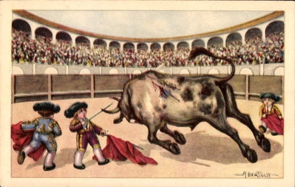 KP artystyczna Bertiglia, walka byków, matador
