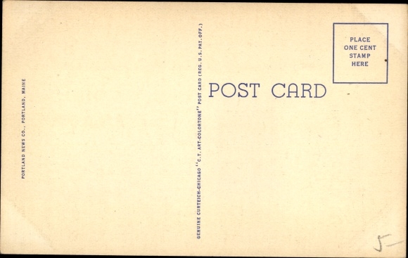 Postcard Portland Maine USA, Portland Head Light, Casco Bay