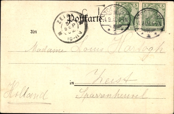 Postcard Tostedt in Lower Saxony, partial view, church