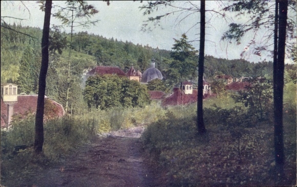 Postcard Tobelbad Steiermark, partial view with parish church
