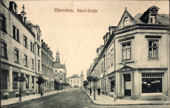 Ansichtkaart Olbernhau in het Erzgebirge, Albertstrasse