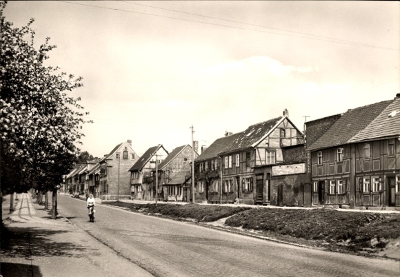 Postcard Schwanebeck im Vorharz, Oschersleber Straße