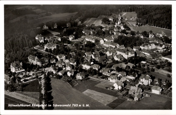 Postcard Königsfeld in the Black Forest Baden, aerial photograph