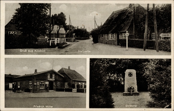PC Klixbüll in North Friesland, village party, business Friedrich Müller, memorial