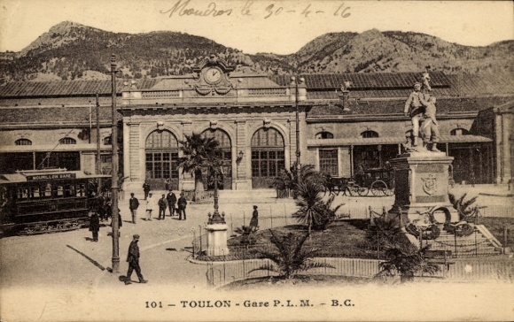 Postcard Toulon Var, Gare