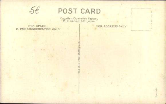 Postcard Aden Yemen, Harbour, port, steamer