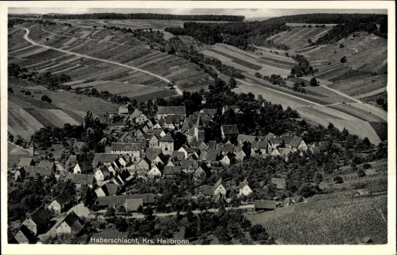 Postcard Haberschlacht Brackenheim an der Zaber Württemberg, aerial photograph