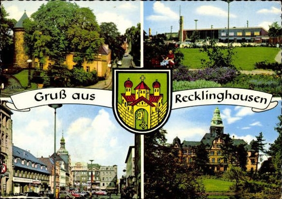 10 alte Ak Recklinghausen in Westfalen, diverse Ansichten