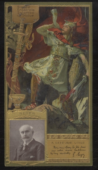 Merchant picture advertising card Lefevre-Utile Lu Art Nouveau, L. Reyer