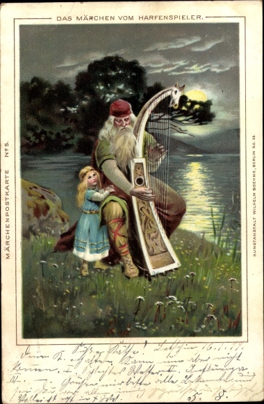 litho Het sprookje van de harpiste