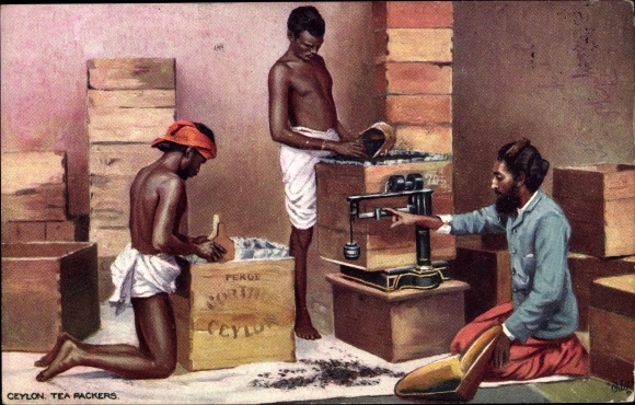 Artysta KP Ceylon Sri Lanka, opakowania do herbaty, wagi, pudełka na herbatę