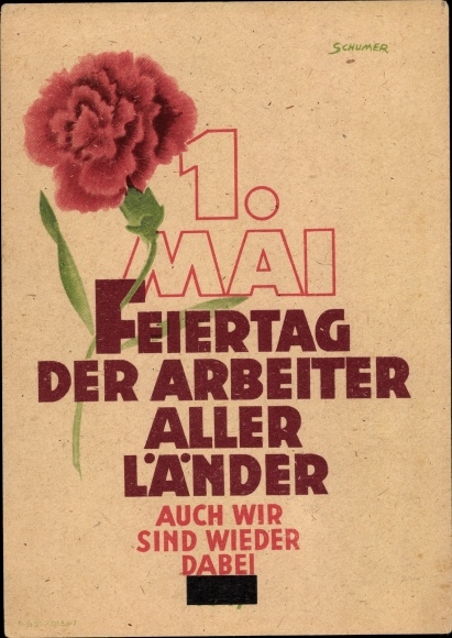 Artist PC Schumer, May 1st, holiday of the workers of all countries, GDR