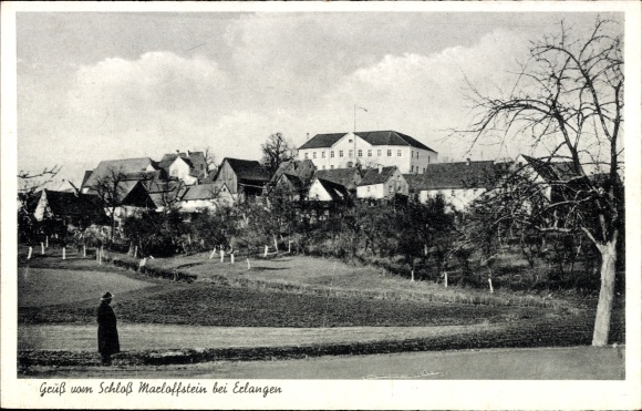 Ansichtkaart Marloffstein in Midden-Franken Beieren, kasteel, stadszicht