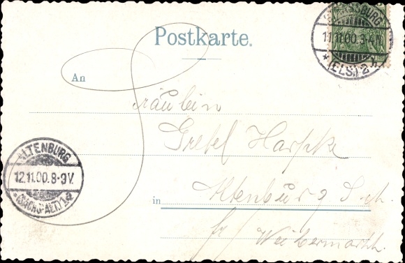 Herb passe-partout Artysta KP Perlberg, F., Strasbourg Strasburg Alzacja Bas Rhin, Münster
