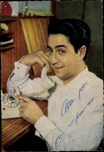 Collectible picture actor and singer Vico Torriani, telephone, The Star of Santa Clara