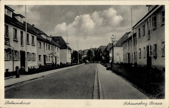 Postcard Delmenhorst in Oldenburg, Scheuneberg Street