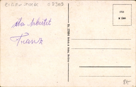 Postcard Carlsfeld Eibenstock in the Ore Mountains, view of the town