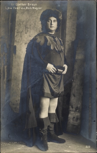Ak Acteur Günther Braun, Portrait, The Fairies, Richard Wagner