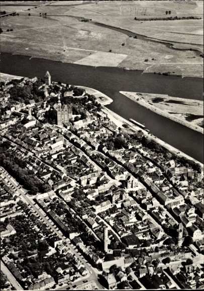 Postcard Tangermünde in Saxony Anhalt, aerial photo